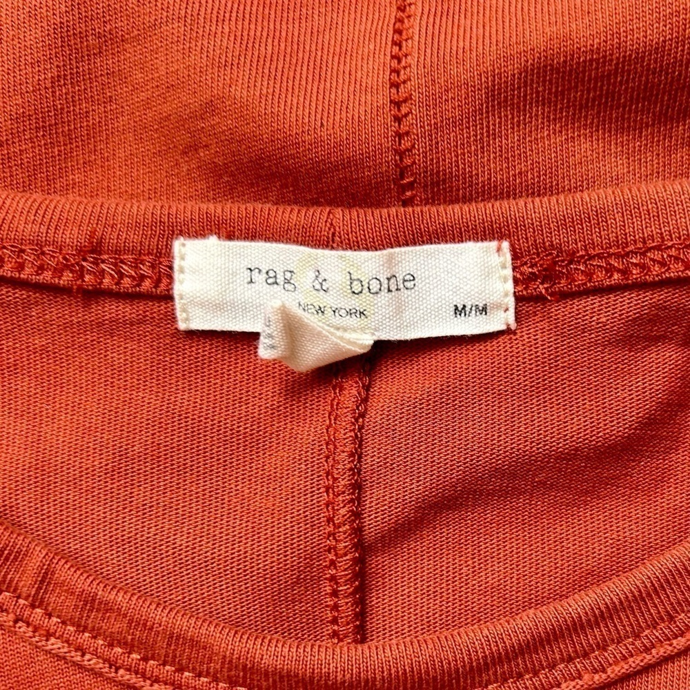 Rag & Bone Ryder Muscle T-Shirt Tee Tank Paprika Brick Red Size Medium - Picture 12 of 14